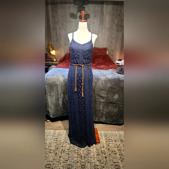 Maurices | Dresses | Boho Navy Cotton Lace Sundress | Poshmark